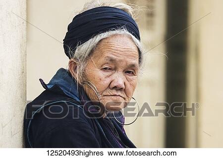 Portrait of a senior Hmong woman; Sapa, Lao Cai, Vietnam View Large Photo Image Stock Photograph - Portrait of a senior Hmong woman; Sapa, Lao Cai, Vietnam. Fotosearch