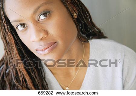 Stock Image - Portrait of a woman. Fotosearch