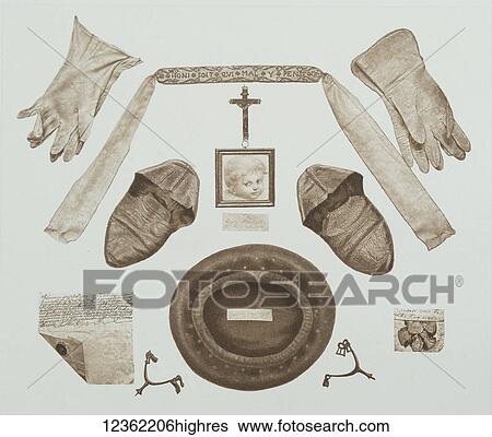 Stock Photograph - Prince Charles Edward book by Andrew Lang. Printed in 1900 only 1, 500 copies printed. This image is from copy number 220. The plates were engraved by Manzi Joyant & Co at Asnieres-sur-Seine, near Paris. Group of objectsrelating to prince Charles,.... Fotosearch