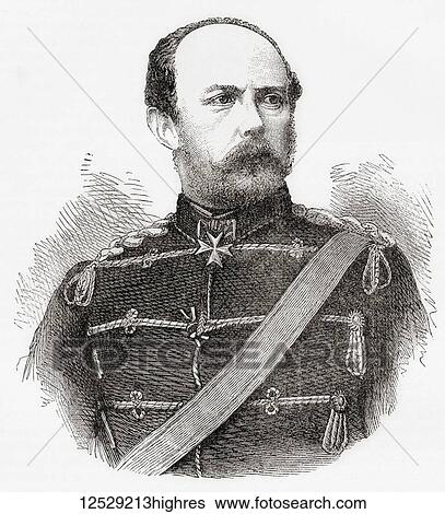 Stock Photograph - Prince Friedrich Carl Nicolaus of Prussia, 1828 1885. From Ward and Lock's Illustrated History of the World, published c. 1882.. Fotosearch