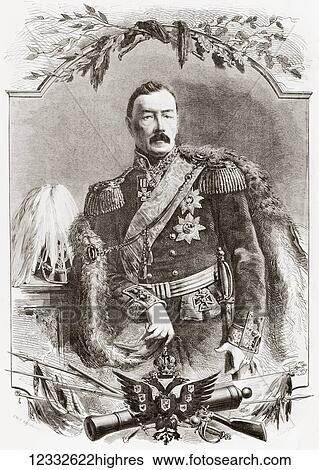 Stock Photograph - Prince Pyotr Dmitrievich Gorchakov, 1790 1868. Imperial Russian Army general from the Gorchakov family of Russian nobility. From Album-Evenement, Prime du Journal L'Evenement, published 1865.. Fotosearch