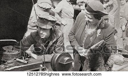 Princess Elizabeth in the A. T. S., seen here with her mother Queen Elizabeth in 1945. Princess Elizabeth of York, future Elizabeth II, born 1926. Queen of the United Kingdom. Queen Elizabeth, The Queen Mother. Elizabeth Angela Marguerite... View Large Photo Image Stock Photograph - Princess Elizabeth in the A. T. S., seen here with her mother Queen Elizabeth in 1945. Princess Elizabeth of York, future Elizabeth II, born 1926. Queen of the United Kingdom. Queen Elizabeth, The Queen Mother. Elizabeth Angela Marguerite.... Fotosearch