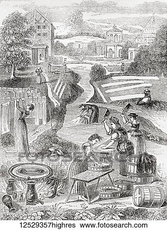 Public washing grounds, 1582. From Old England: A Pictorial Museum, published 1847. View Large Photo Image Stock Photograph - Public washing grounds, 1582. From Old England: A Pictorial Museum, published 1847.. Fotosearch