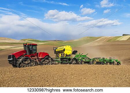 Quadtrac Tractor Seeding Garbanzo Beans In The Palouse Region Of Eastern Washington; Washington, United States Of America View Large Photo Image Stock Photograph - Quadtrac Tractor Seeding Garbanzo Beans In The Palouse Region Of Eastern Washington; Washington, United States Of America. Fotosearch