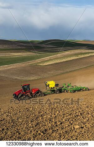 Quadtrac Tractor Seeding Garbanzo Beans In The Palouse Region Of Eastern Washington; Washington, United States Of America View Large Photo Image Stock Photograph - Quadtrac Tractor Seeding Garbanzo Beans In The Palouse Region Of Eastern Washington; Washington, United States Of America. Fotosearch