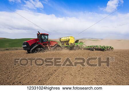 Quadtrac Tractor Seeding Garbanzo Beans In The Palouse Region Of Eastern Washington; Washington, United States Of America View Large Photo Image Stock Photograph - Quadtrac Tractor Seeding Garbanzo Beans In The Palouse Region Of Eastern Washington; Washington, United States Of America. Fotosearch