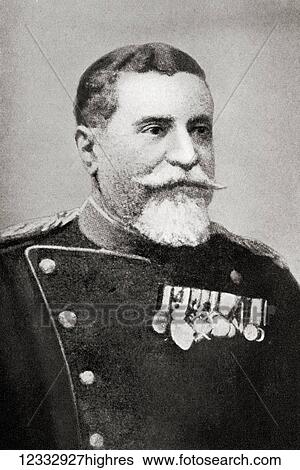 Stock Photograph - Radomir Putnik, 1847 1917. The first Serbian Field Marshal and Chief of the General Staff of the Serbian army in the Balkan Wars and in the First World War. From Hutchinson's History of the Nations, published 1915.. Fotosearch