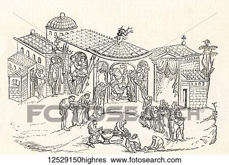 Residence of a Saxon nobleman in ancient Britain. From Old England: A Pictorial Museum, published 1847. View Large Photo Image Stock Photograph - Residence of a Saxon nobleman in ancient Britain. From Old England: A Pictorial Museum, published 1847.. Fotosearch