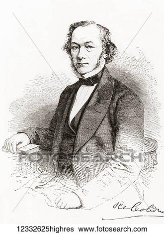 Richard Cobden, 1804 1865. British manufacturer and Radical and Liberal statesman. From Album-Evenement, Prime du Journal L'Evenement, published 1865. View Large Photo Image Stock Photograph - Richard Cobden, 1804 1865. British manufacturer and Radical and Liberal statesman. From Album-Evenement, Prime du Journal L'Evenement, published 1865.. Fotosearch