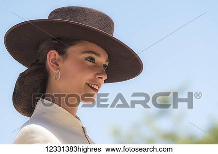 Stock Photograph - Rider At The May Horse Fair; Jerez De La Frontera, Cadiz, Andalucia, Spain. Fotosearch
