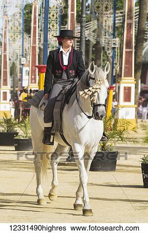 Rider In The May Horse Fair; Jerez De La Frontera, Cadiz, Andalusia, Spain View Large Photo Image Stock Photograph - Rider In The May Horse Fair; Jerez De La Frontera, Cadiz, Andalusia, Spain. Fotosearch