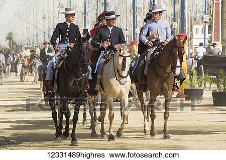 Riders In The May Horse Fair; Jerez De La Frontera, Cadiz, Andalusia, Spain View Large Photo Image Stock Photograph - Riders In The May Horse Fair; Jerez De La Frontera, Cadiz, Andalusia, Spain. Fotosearch