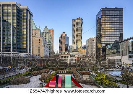 Stock Photograph - Robson Square; Vancouver, British Columbia, Canada. Fotosearch