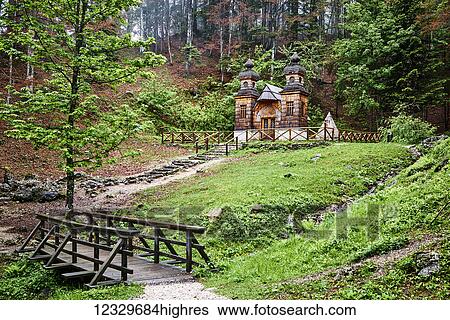 Russian Chapel; Slovenia View Large Photo Image Stock Photograph - Russian Chapel; Slovenia. Fotosearch