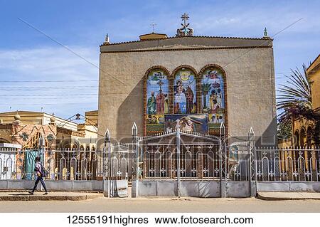 Saint Francis Church; Asmara, Central Region, Eritrea View Large Photo Image Stock Photograph - Saint Francis Church; Asmara, Central Region, Eritrea. Fotosearch