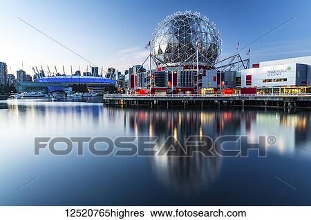Science World, BC Place and condominiums along the waterfront; Vancouver, British Columbia, Canada View Large Photo Image Stock Photograph - Science World, BC Place and condominiums along the waterfront; Vancouver, British Columbia, Canada. Fotosearch