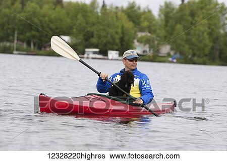 Sea Kayaker, Alaska, USA View Large Photo Image Stock Photograph - Sea Kayaker, Alaska, USA. Fotosearch