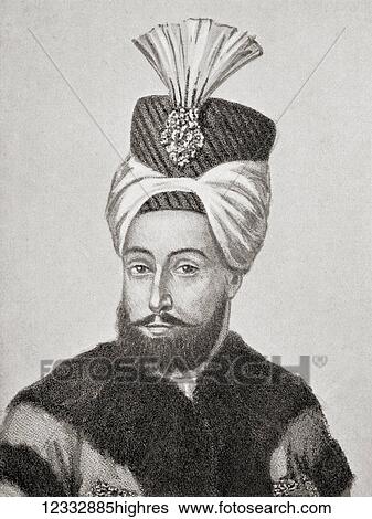 Stock Photograph - Selim III, 1761 1808. Sultan of the Ottoman Empire from 1789 to 1807. From Hutchinson's History of the Nations, published 1915.. Fotosearch