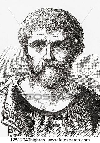 Stock Photograph - Seneca the Younger, c. 4 BC AD 65, fully Lucius Annaeus Seneca and aka Seneca. Roman Stoic philosopher, statesman, dramatist. From Ward and Lock's Illustrated History of the World, published c. 1882.. Fotosearch