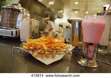 Picture - Shake and fries. Fotosearch