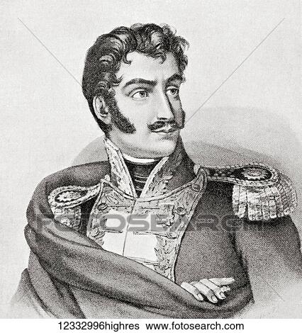 Stock Photograph - Simn Jos Antonio de la Santsima Trinidad Bolvar y Palacios, 1783 1830, aka El Libertador. Venezuelan military and political leader. From Hutchinson's History of the Nations, published 1915.. Fotosearch