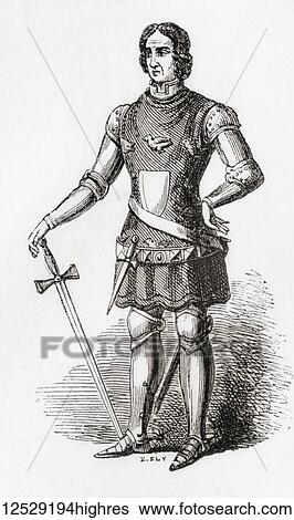 Sir Thomas Erpingham, c.?13551428. English knight who became famous as the commander of King Henry V's longbow wielding archers at the Battle of Agincourt. From Old England: A Pictorial Museum, published 1847. View Large Photo Image Stock Photograph - Sir Thomas Erpingham, c.?13551428. English knight who became famous as the commander of King Henry V's longbow wielding archers at the Battle of Agincourt. From Old England: A Pictorial Museum, published 1847.. Fotosearch