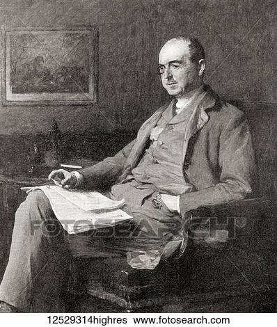 Stock Photograph - Sir Walter Gilbey, 1st Baronet, 1831 1914. English wine-merchant and philanthropist. From Masterpieces of Orchardson, published 1913.. Fotosearch