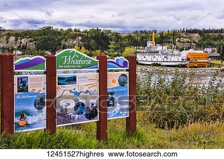 Stock Photograph - SS Klondike National Historic Site; Whitehorse, Yukon Territory, Canada. Fotosearch