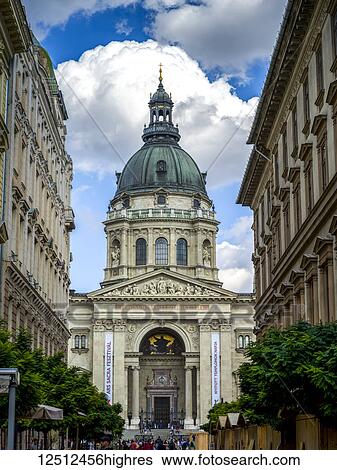 Stock Photograph - St. Stephen's Basilica; Budapest, Budapest, Hungary. Fotosearch