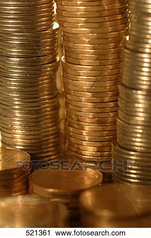 Stacks of loonies View Large Photo Image Stock Image - Stacks of loonies. Fotosearch