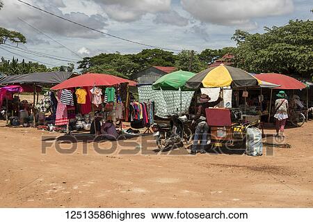 Street market; Siem Reap, Cambodia View Large Photo Image Stock Photograph - Street market; Siem Reap, Cambodia. Fotosearch