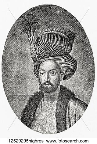 Stock Photograph - Sultan Husayn aka Soltan Hosayn or Soltan Hosein, 1668 1726. Safavid Shah of Iran (Persia). From Hutchinson's History of the Nations, published 1915. Fotosearch