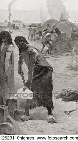 Stock Photograph - The age of bronze and iron. From Hutchinson's History of the Nations, published 1915.. Fotosearch