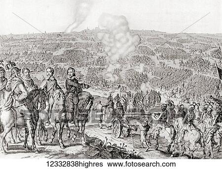 Stock Photograph - The Battle of Leipzig aka Battle of the Nations, Saxony, 1631. From Hutchinson's History of the Nations, published 1915.. Fotosearch