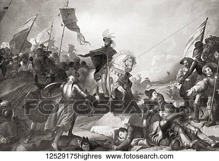 Stock Photograph - The Battle of Marignano, 1515. From Hutchinson's History of the Nations, published 1915.. Fotosearch