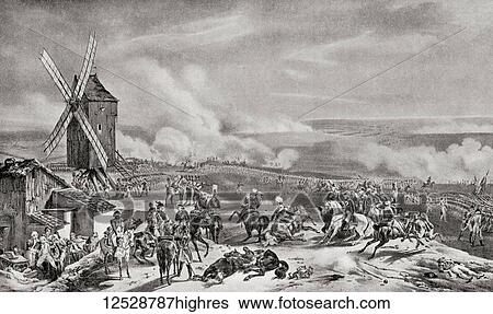 Stock Photograph - The Battle of Valmy, 1792. From Hutchinson's History of the Nations, published 1915.. Fotosearch