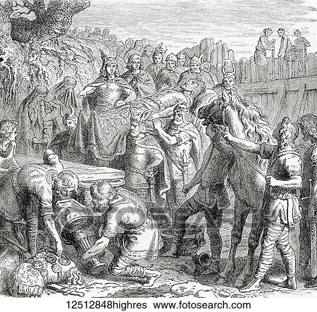 The burial of Alaric in the bed of the Busento River. Alaric I, c. 370/ 375 410 AD. First King of the Visigoths from 395410. From Ward and Lock's Illustrated History of the World, published c. 1882. View Large Photo Image Stock Photograph - The burial of Alaric in the bed of the Busento River. Alaric I, c. 370/ 375 410 AD. First King of the Visigoths from 395410. From Ward and Lock's Illustrated History of the World, published c. 1882.. Fotosearch