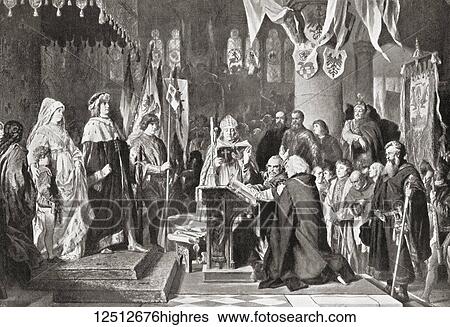 Stock Photograph - The cities of Berlin and Cologne swear allegiance to Frederick I, 15th century. Frederick, 1371 1440. Last Burgrave of Nuremberg from 1397 to 1427 (as Frederick VI), Margrave of Brandenburg-Ansbach from 1398, Margrave of Brandenburg-Kulmbach from.... Fotosearch
