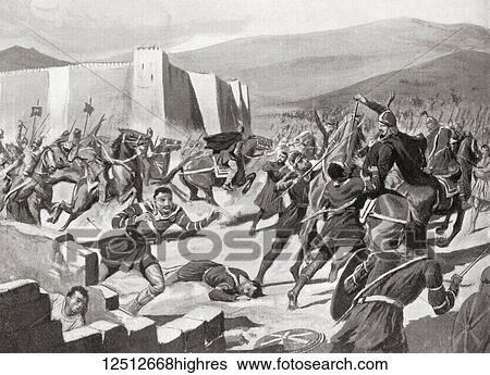 Stock Photograph - The defeat of the Kutrigurs by Belisarius at the battle of Melantias, 559 AD. Flavius Belisarius c. 505 565. General of the Byzantine Empire. From Hutchinson's History of the Nations, published 1915.. Fotosearch