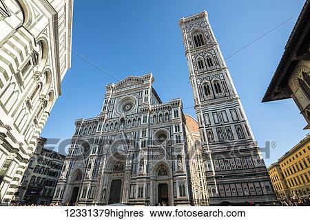 The Facade Of The Cathedral Of Saint Mary Of The Flower, The Main Church Of Florence, Also Known As Florence Cathedral; Florence, Italy View Large Photo Image Stock Photograph - The Facade Of The Cathedral Of Saint Mary Of The Flower, The Main Church Of Florence, Also Known As Florence Cathedral; Florence, Italy. Fotosearch