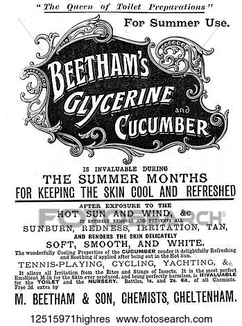 Stock Photograph - The Graphic Newspaper/Magazine June 1st 1897, Queens Victoria's Diamond Jubilee. Advertisement for Beetham's Glycerine and Cucumber for keeping the skin cool and refreshed.. Fotosearch
