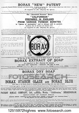 Stock Photograph - The Graphic Newspaper/Magazine June 1st 1897, Queens Victoria's Diamond Jubilee. Advertisement for Borax new patent soap. Fotosearch