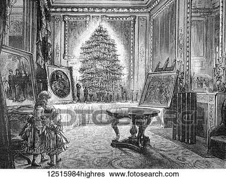 Stock Photograph - The Graphic Newspaper/Magazine June 1st 1897, Queens Victoria's Diamond Jubilee. Her Majesty as a child at Christmas. Fotosearch