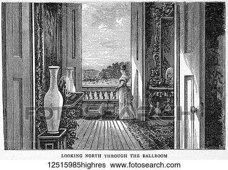 Stock Photograph - The Graphic Newspaper/Magazine June 1st 1897, Queens Victoria's Diamond Jubilee. Looking north through the ballroom of Claremont House where her majesty Queen Victoria spent the happiest days of her childhood. Fotosearch