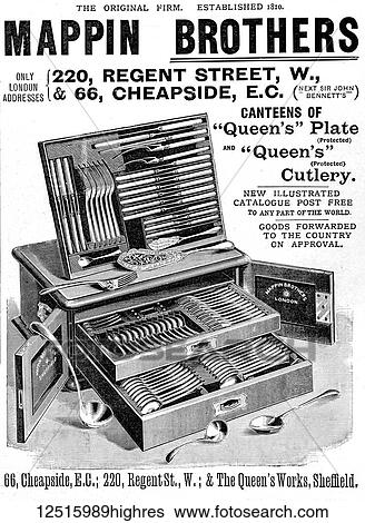 Stock Photograph - The Graphic Newspaper/Magazine June 1st 1897, Queens Victoria's Diamond Jubilee. Advertisment Mappin Brothers cutlery.. Fotosearch