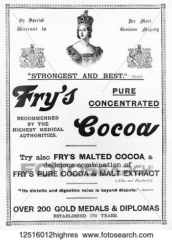 Stock Photograph - The Graphic Newspaper/Magazine June 1st 1897, Queens Victoria's Diamond Jubilee. Advertisement for Fry's Cocoa the strongest and the best. Fotosearch
