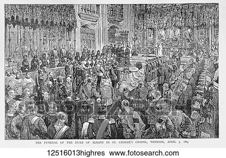 Stock Photograph - The Graphic Newspaper/Magazine June 1st 1897, Queens Victoria's Diamond Jubilee. The funeral of the Duke of Albany in St. Georges Chapel, Windsor, April 5 1884. Fotosearch