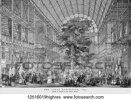 Stock Photograph - The Graphic Newspaper/Magazine June 1st 1897, Queens Victoria's Diamond Jubilee. Thr Great exhibition 1851 from a drawing by Owen Jones. Fotosearch