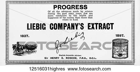 Stock Photograph - The Graphic Newspaper/Magazine June 1st 1897, Queens Victoria's Diamond Jubilee. Advertisement for Liebig company's extract health food. Fotosearch