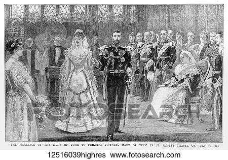 The Graphic Newspaper/Magazine June 1st 1897, Queens Victoria's Diamond Jubilee. The marriage of the Duke of York to Princess Victoria Mary Op Teck in St James's chapel on July 6 1893 View Large Photo Image Stock Photograph - The Graphic Newspaper/Magazine June 1st 1897, Queens Victoria's Diamond Jubilee. The marriage of the Duke of York to Princess Victoria Mary Op Teck in St James's chapel on July 6 1893. Fotosearch